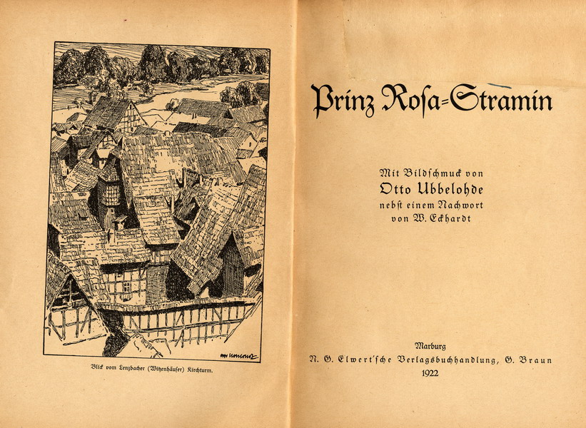 Ernst Koch, "Prinz Rosa Stramin", Marburg 1922