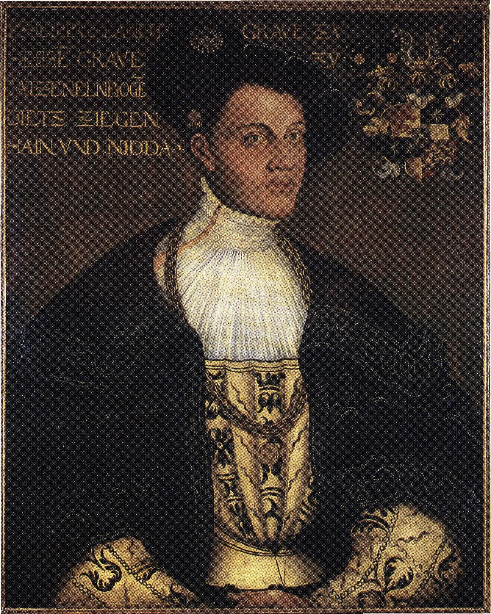 Ölgemalde des Landgrafen Phillip d. Grm. von Hessen, 16 Jh.