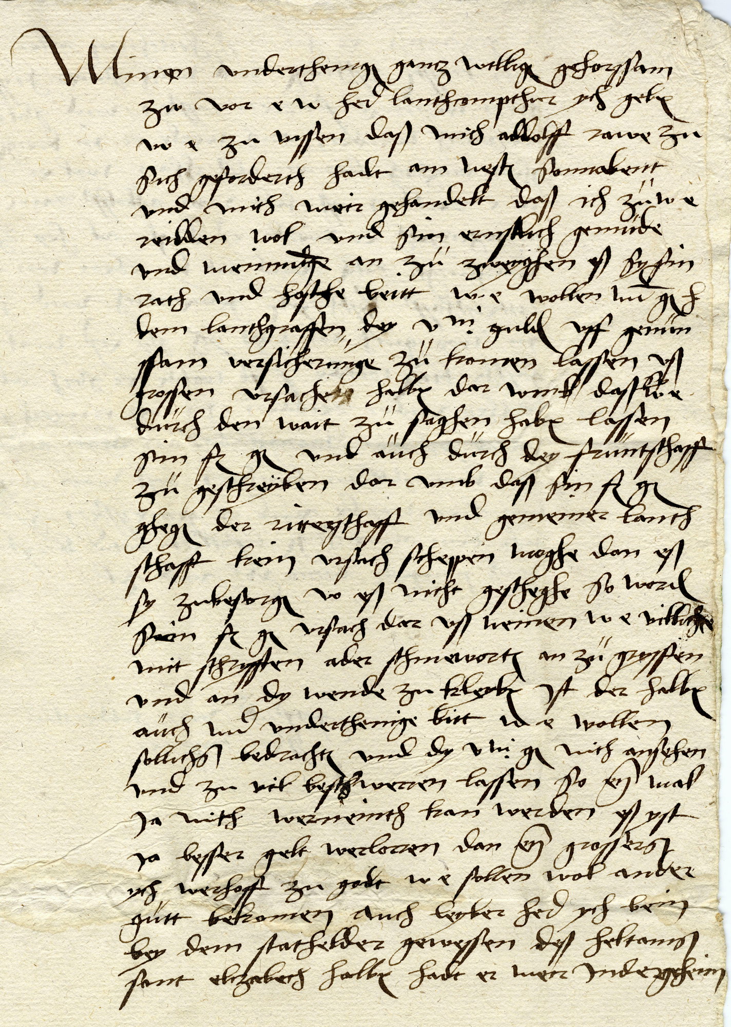 Bericht des Deutschordensbeamten Gottfired v. Holdinghausen  an Wolfgang Schutzbar gen. Milchling, Landkomtur des Deutschen Ordens zu Marburg,  18. Mai 1539