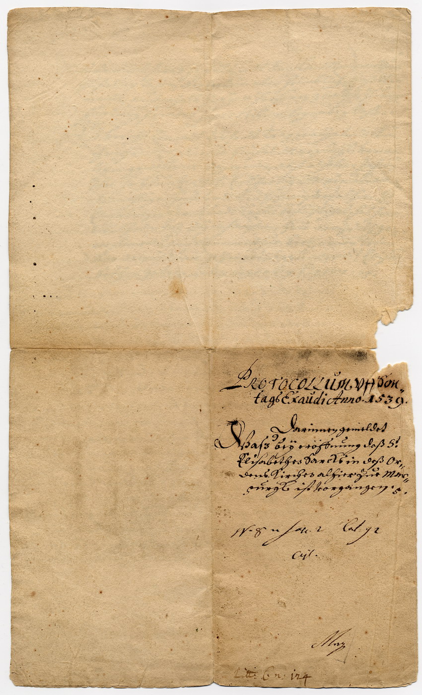 Bericht des David Gottschalk Höping über den Raub der Elisabeth-Reliquien aus der Elisabethkirche zu Marburg am 18. Mai 1539