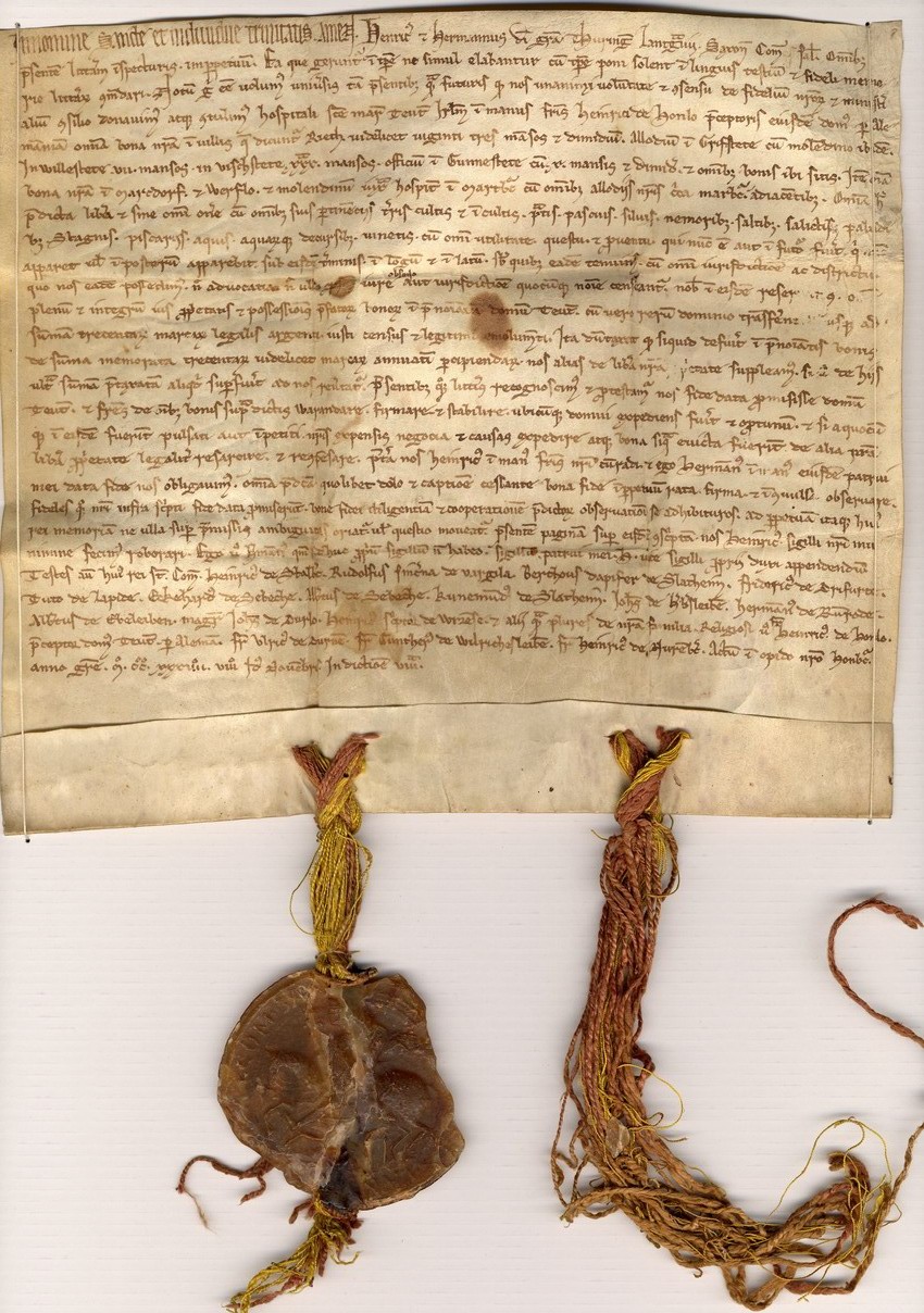 Schenkung an den Deutschen Orden der Landgrafen Heinrich Raspe IV. und Hermann II. von Thüringen 1234