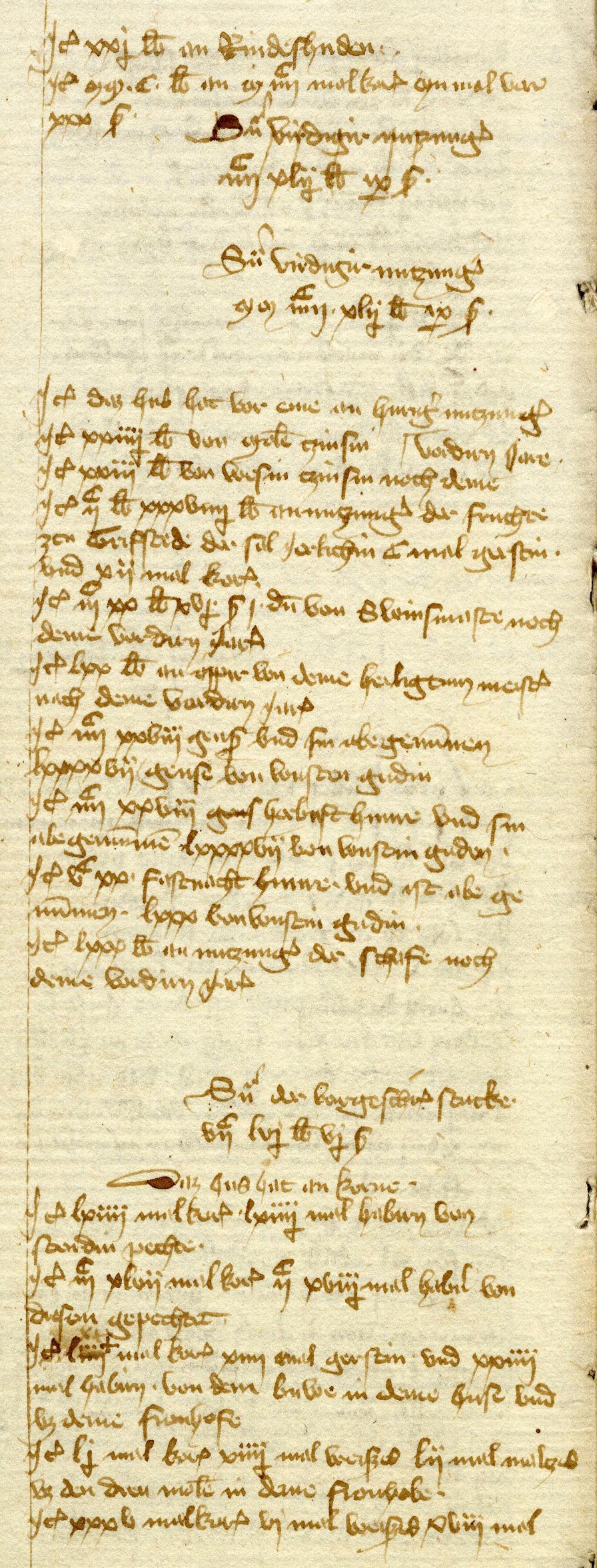 Jahresabrechnung des Deutschordens über Spendeneinhamen am Grab der heiligen Elisabeth, 1388