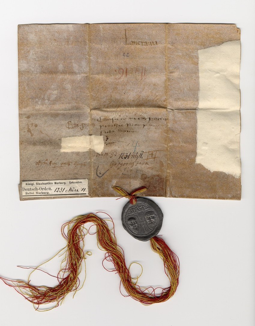 Papst Gregor IX. bestätigt dem Franziskus-Hospital die Patronatsrechte an allen Gotteshäusern in Marburg, 1231