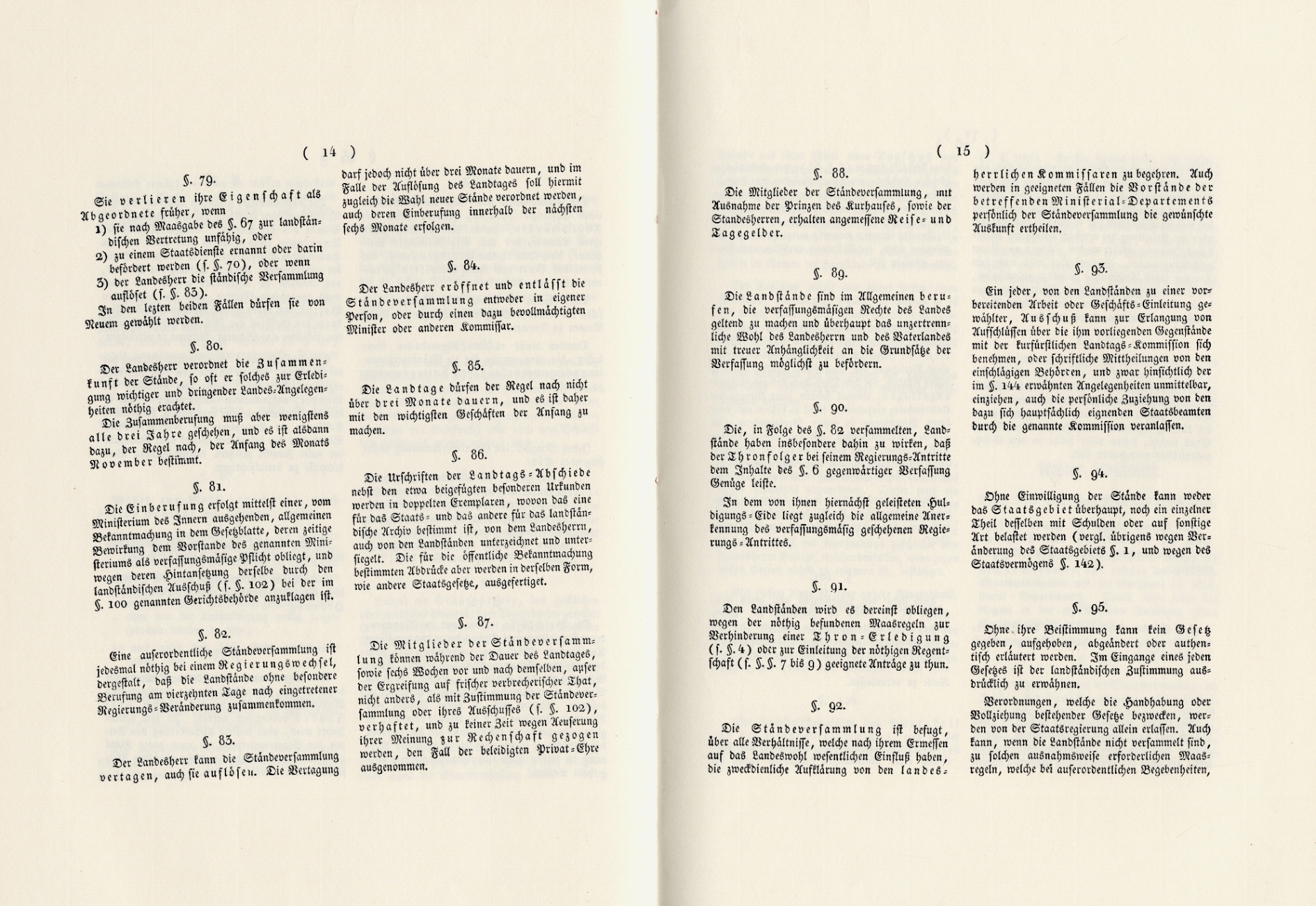 Kurhessische Verfassungsurkunde in herrschaftlichem Rot, gesiegelt und unterschrieben durch den Kurfürsten, 5. Januar 1831