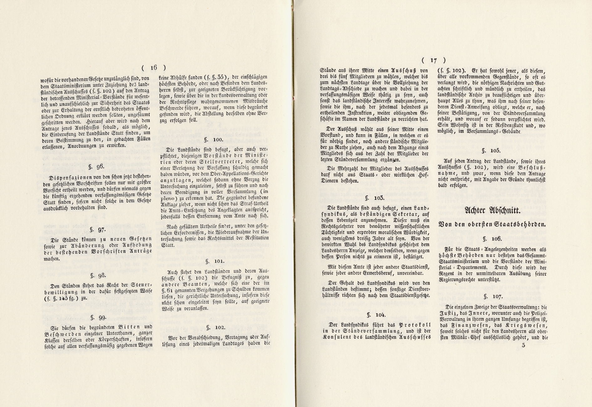 Kurhessische Verfassungsurkunde in herrschaftlichem Rot, gesiegelt und unterschrieben durch den Kurfürsten, 5. Januar 1831