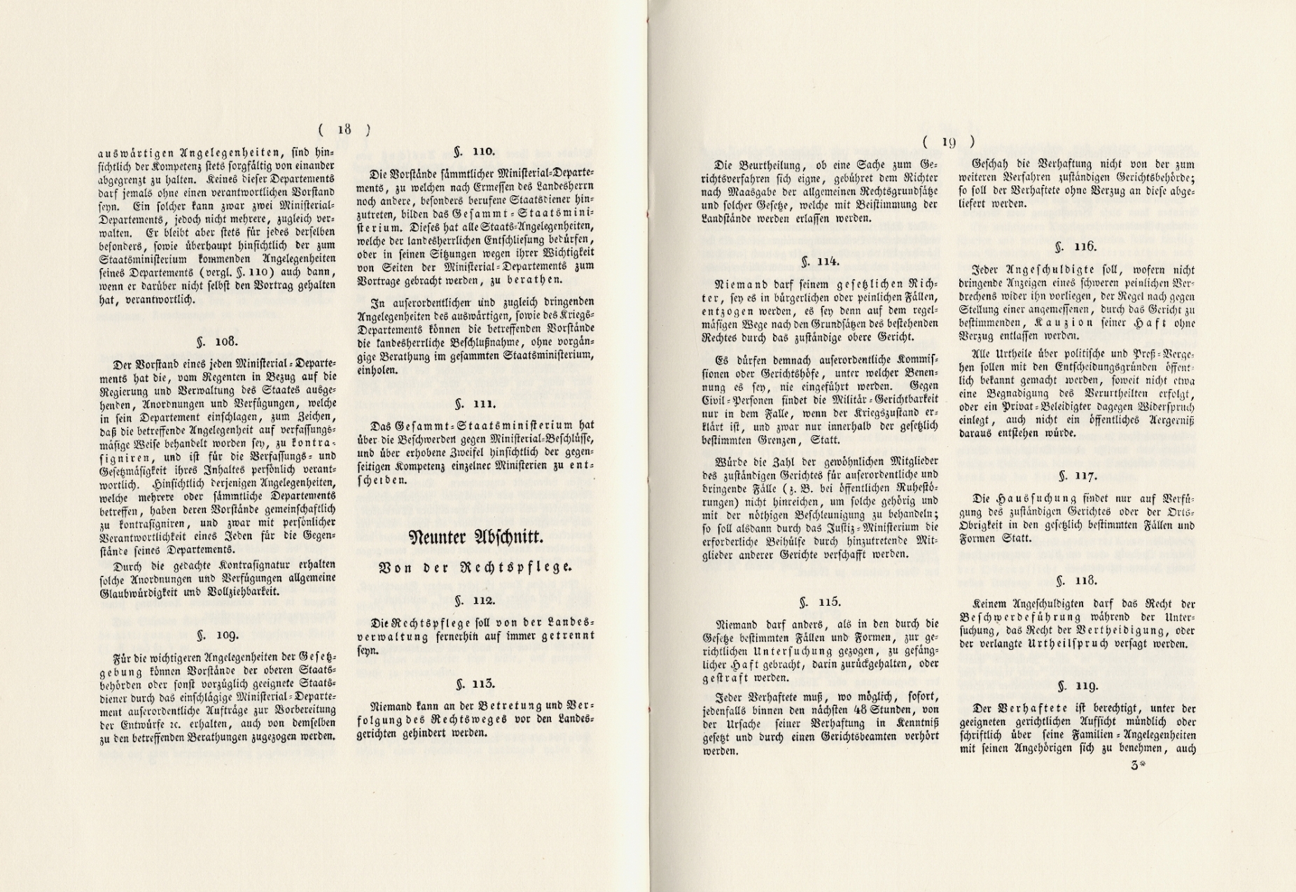 Kurhessische Verfassungsurkunde in herrschaftlichem Rot, gesiegelt und unterschrieben durch den Kurfürsten, 5. Januar 1831