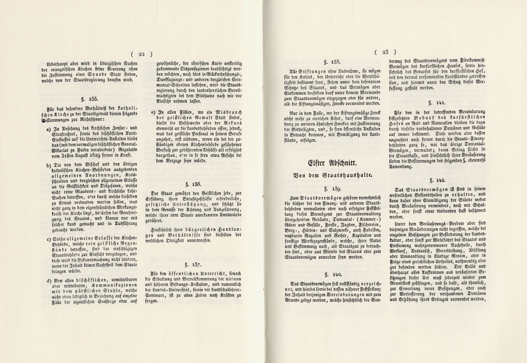 Kurhessische Verfassungsurkunde in herrschaftlichem Rot, gesiegelt und unterschrieben durch den Kurfürsten, 5. Januar 1831