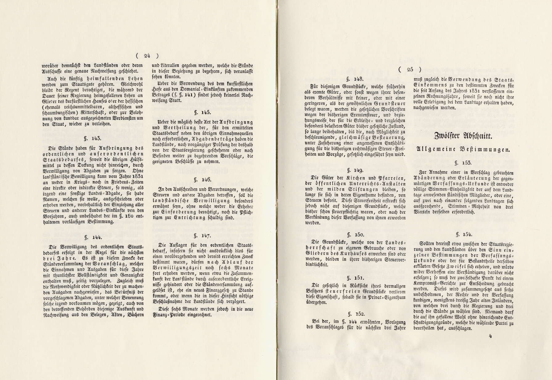 Kurhessische Verfassungsurkunde in herrschaftlichem Rot, gesiegelt und unterschrieben durch den Kurfürsten, 5. Januar 1831