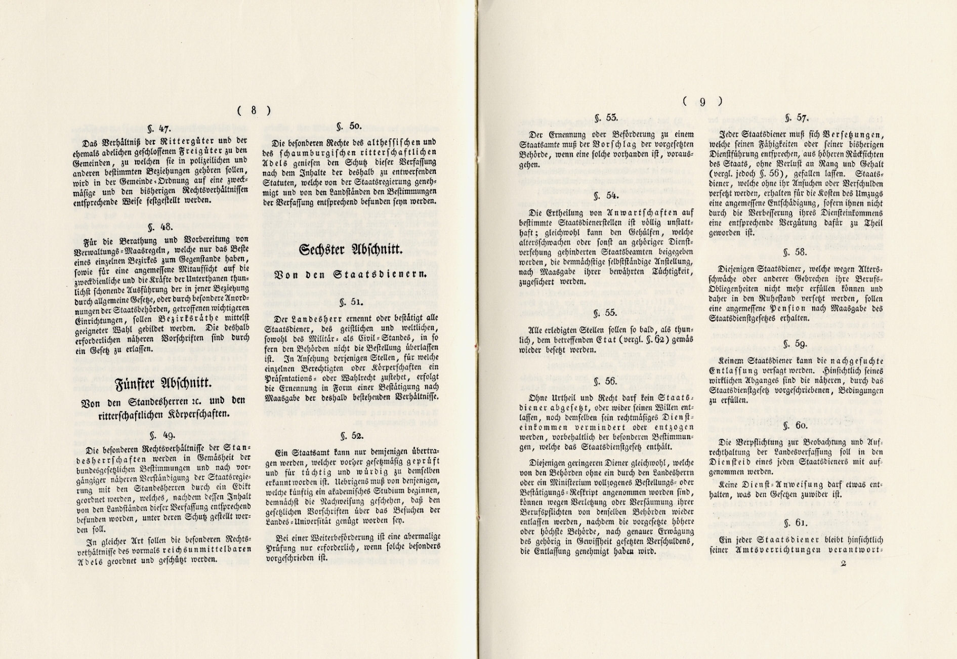 Kurhessische Verfassungsurkunde in herrschaftlichem Rot, gesiegelt und unterschrieben durch den Kurfürsten, 5. Januar 1831