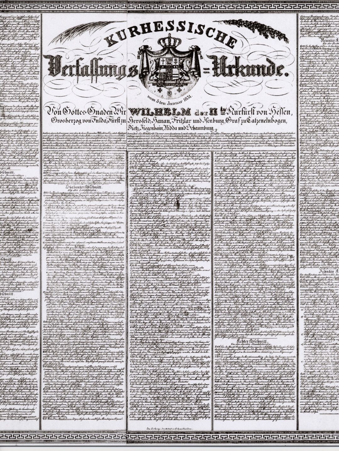 Die kurhessische Verfassungsurkunde vom 5. Januar 1831