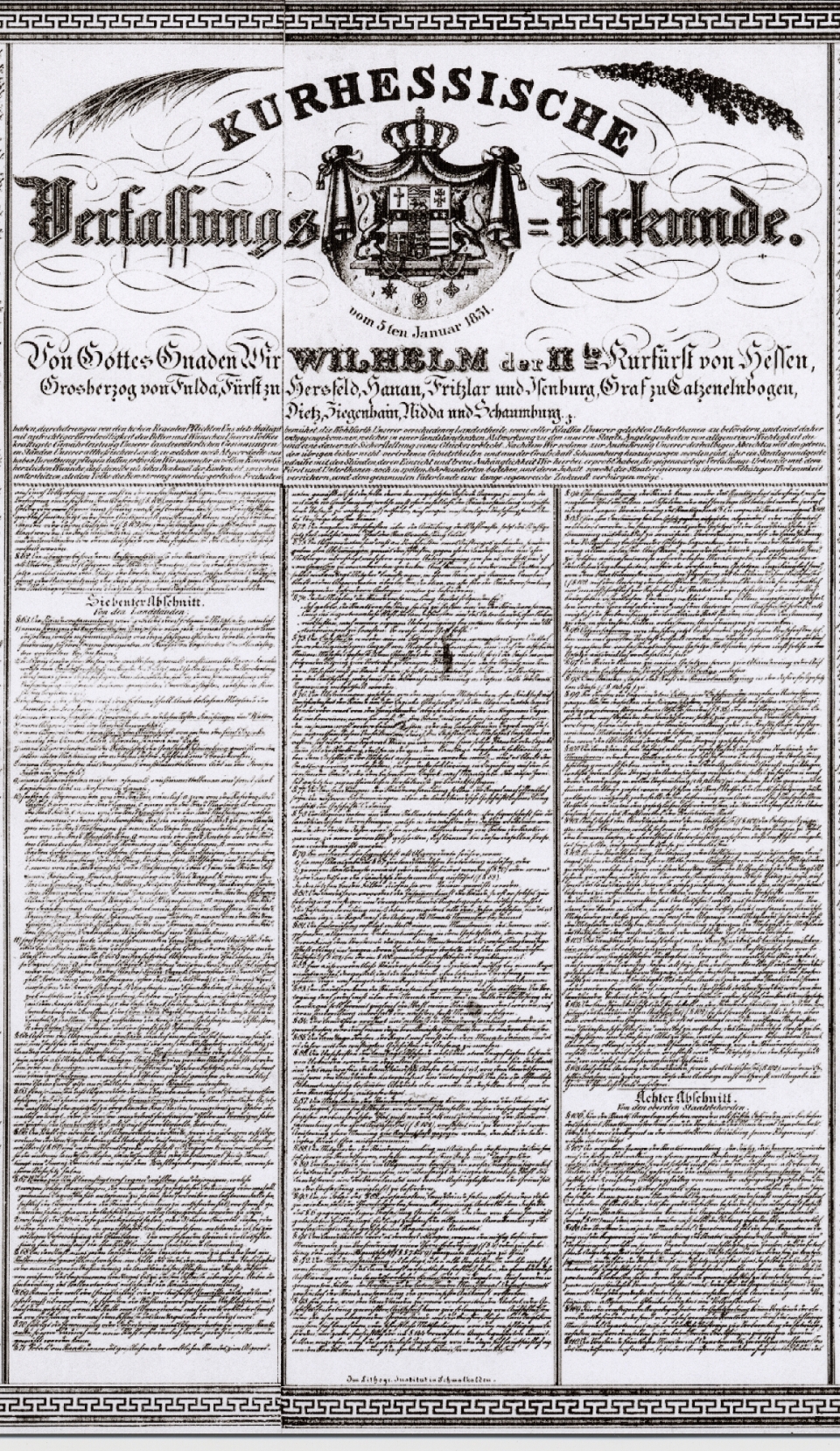 Die kurhessische Verfassungsurkunde vom 5. Januar 1831