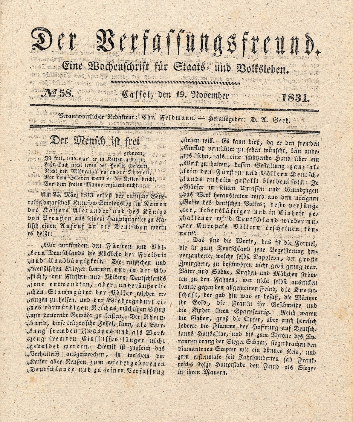 Bild Friedrich Murhards in seinen späten Jahren, um 1845
