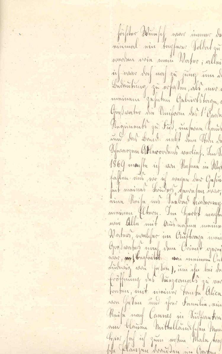 Curriculum vitae (Seite3) - des Prinz Wilhelm von Preußen, dem späteren Kaiser Wilhelm II., 9. Oktober 1876