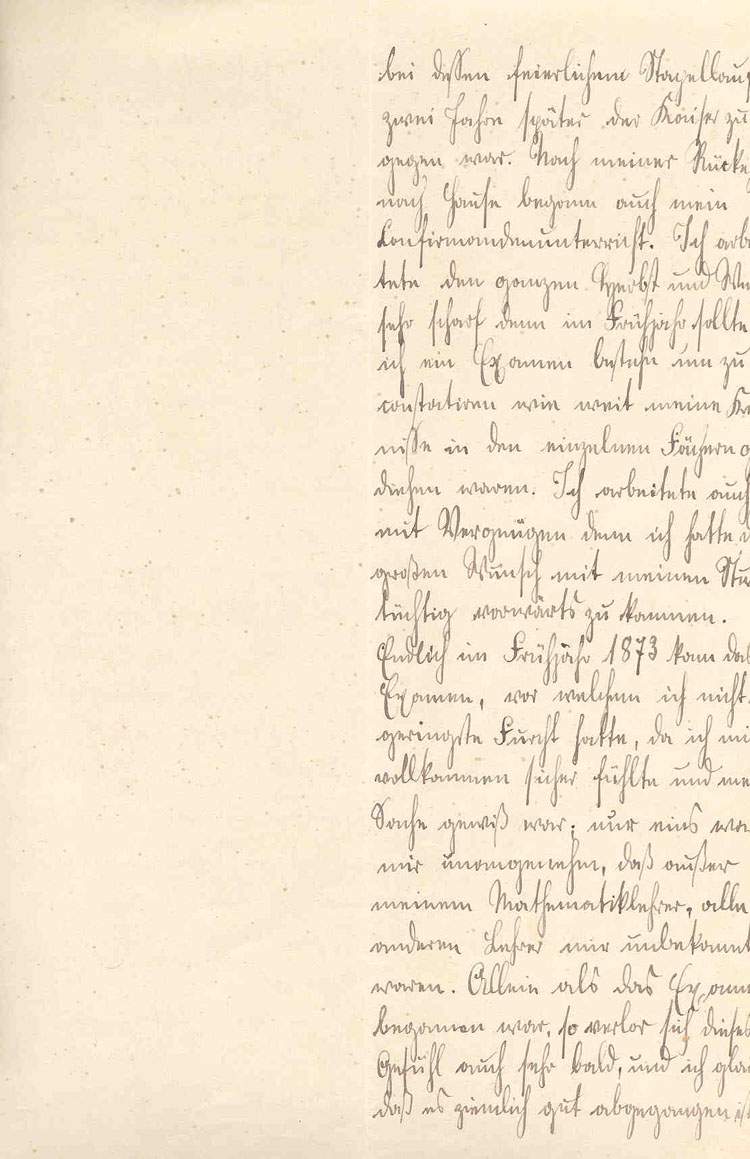 Curriculum vitae (Seite15) - des Prinz Wilhelm von Preußen, dem späteren Kaiser Wilhelm II., 9. Oktober 1876