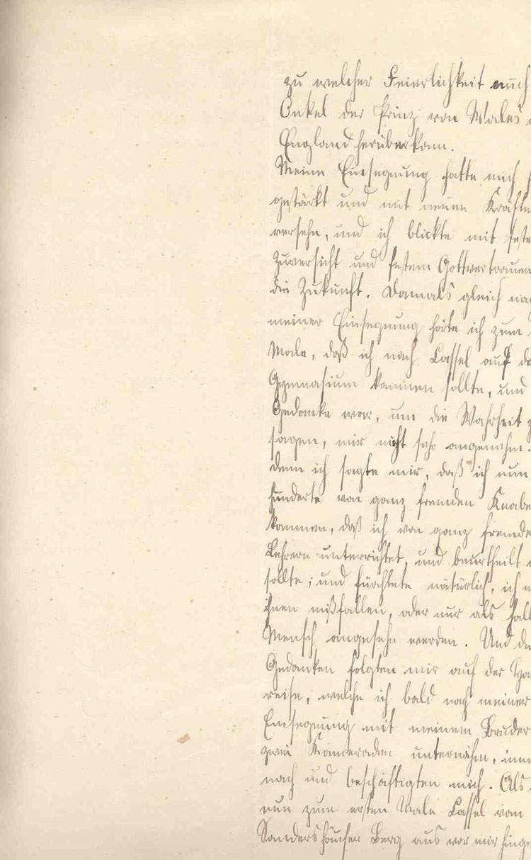 Curriculum vitae (Seite19) - des Prinz Wilhelm von Preußen, dem späteren Kaiser Wilhelm II., 9. Oktober 1876