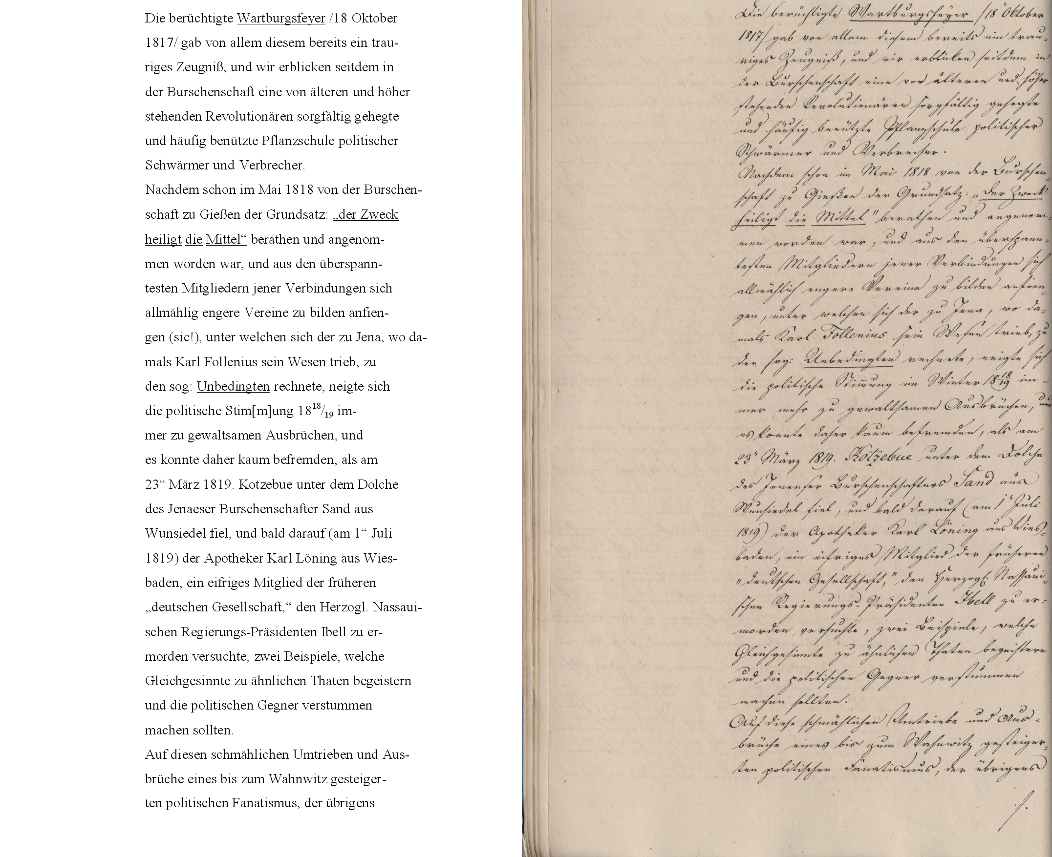 Uebersicht der revolutionären Umtriebe in Deutschland vom Jahr 1810 bis 1830. (§ 1) III