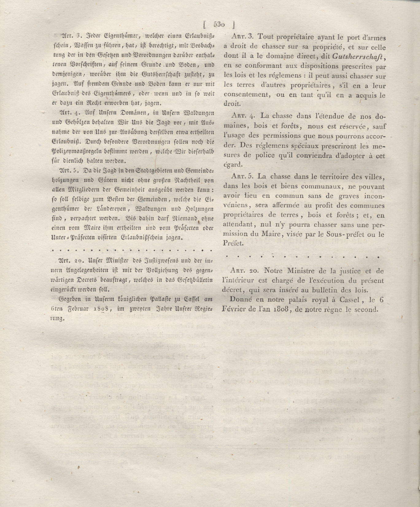 1. Auszug :  Titel, Vorwort, Einleitung, Anhänge und Inhaltsverzeichnis aus der offiziellen zweisprachige Ausgabe des Code Napoléons für das Königreich Westfalen von 1808,