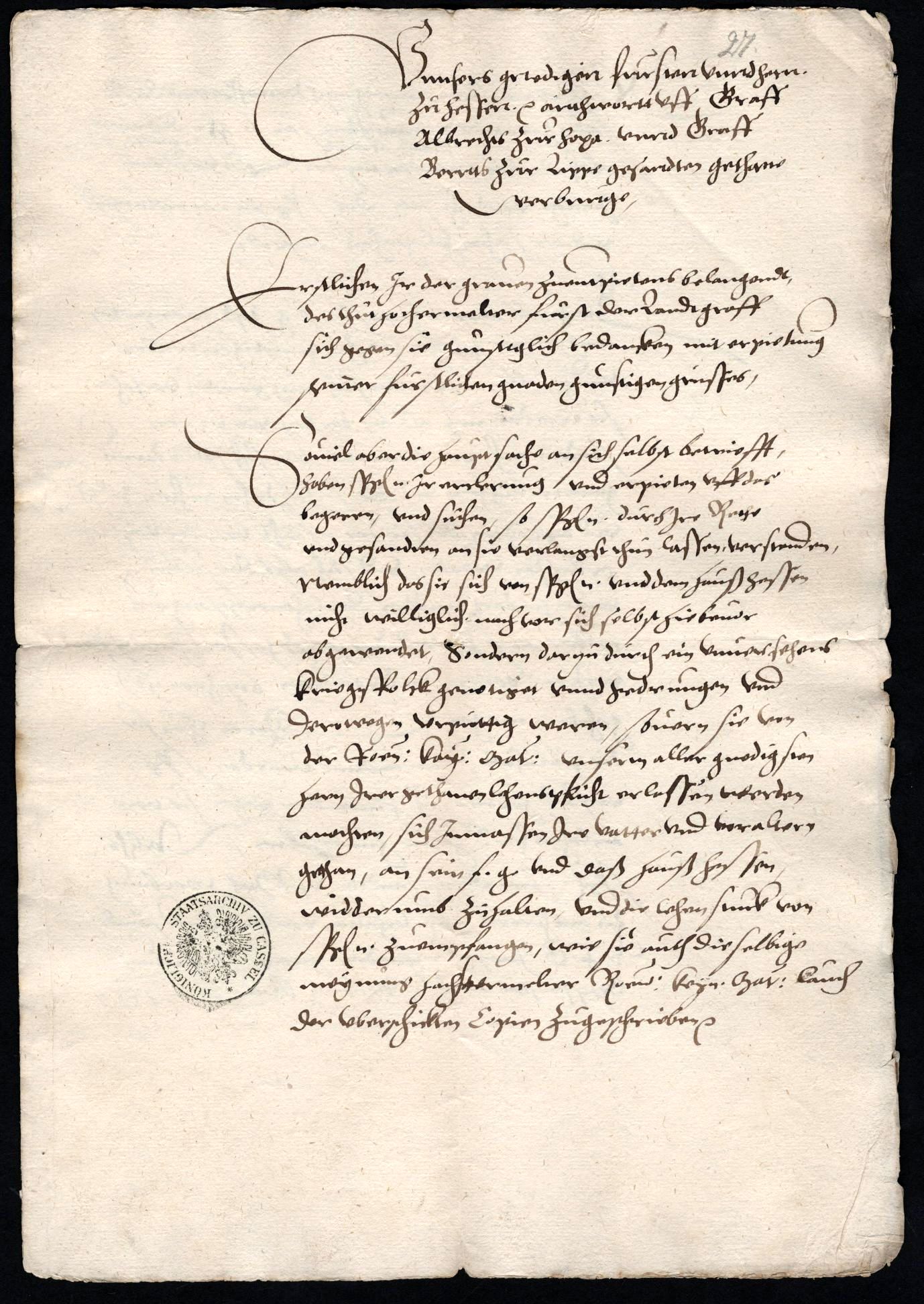Kopien von kaiserlichen Mandaten an westfälische Grafen über den Entzug der Landgraf Philipp von Hessen übergebenen Lehen in Westfalen durch Kaiser Karl V, 1547
