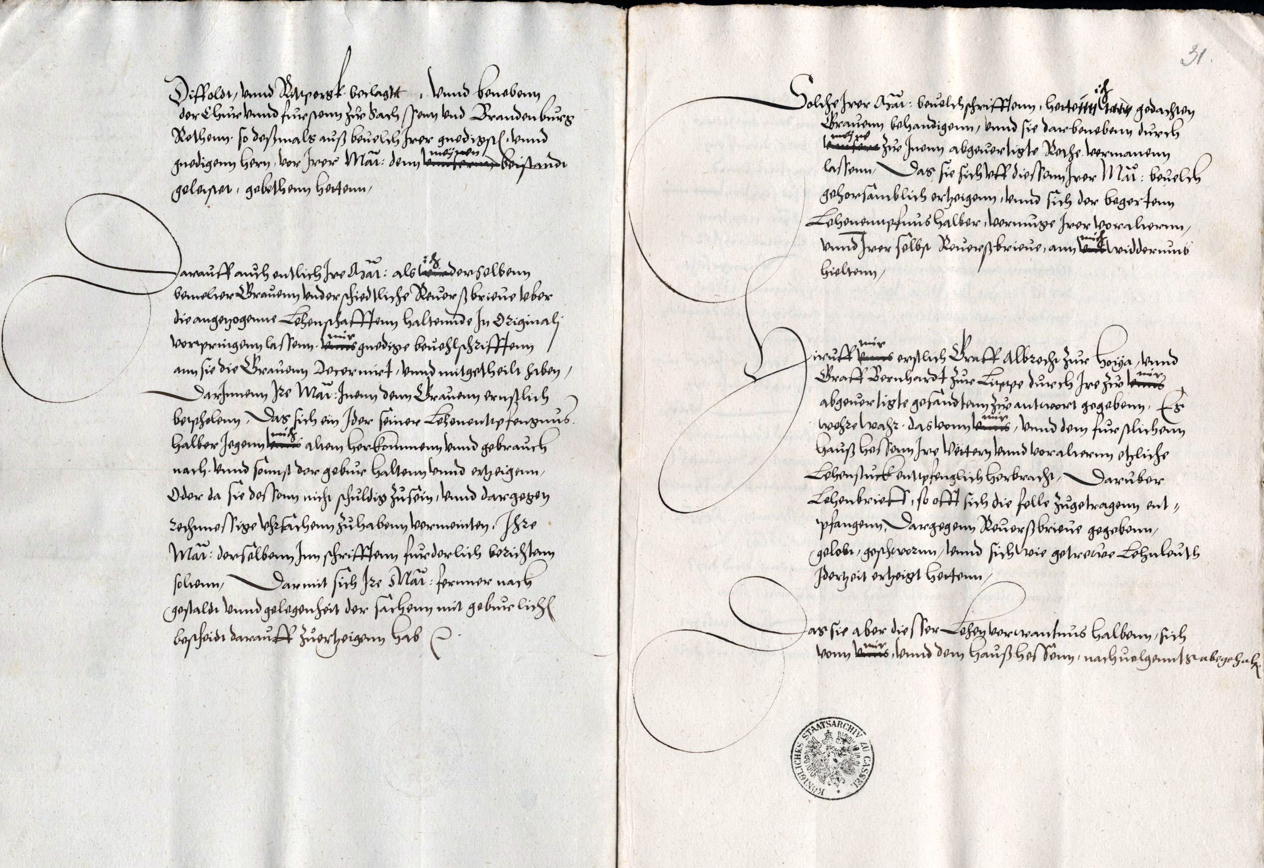 Kopien von kaiserlichen Mandaten an westfälische Grafen über den Entzug der Landgraf Philipp von Hessen übergebenen Lehen in Westfalen durch Kaiser Karl V, 1547