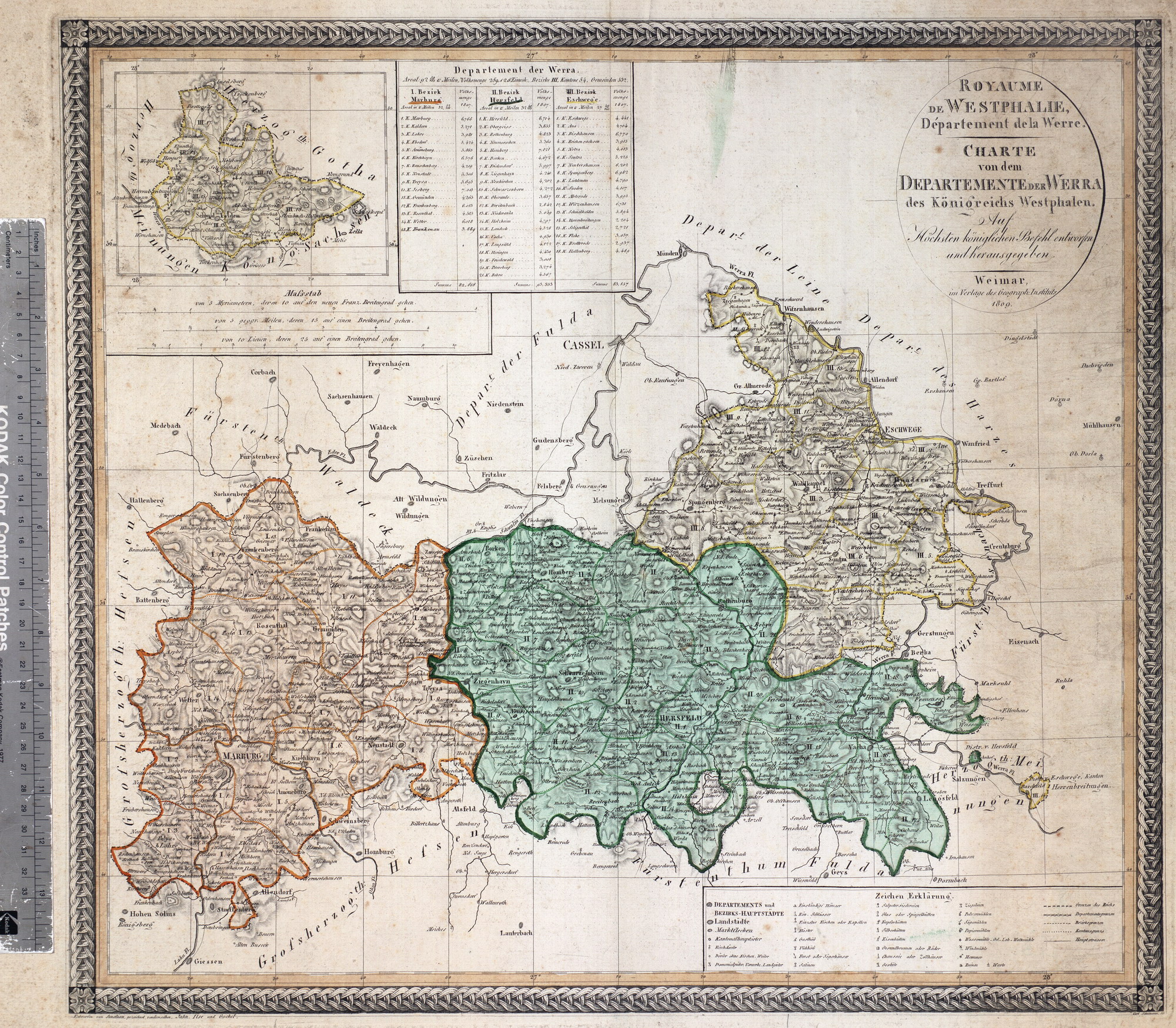 Karte des Werra-Departements