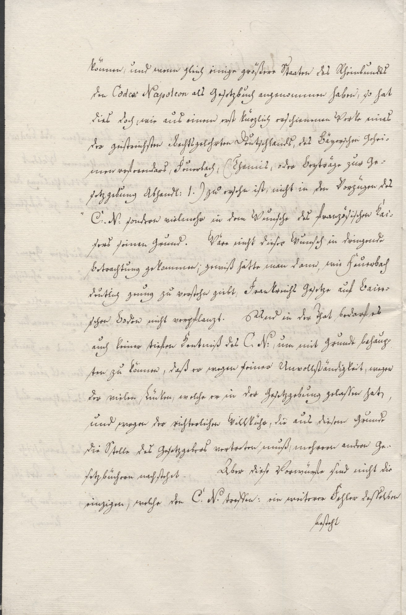 Brieflich geäußerte Bedenken bezüglich der Umsetzung des Code Napoléon als Gesetzbuch des Königreichs Westphalen vom Präsidenten und Regierungsräthe Lewor, vom 04. November 1812.