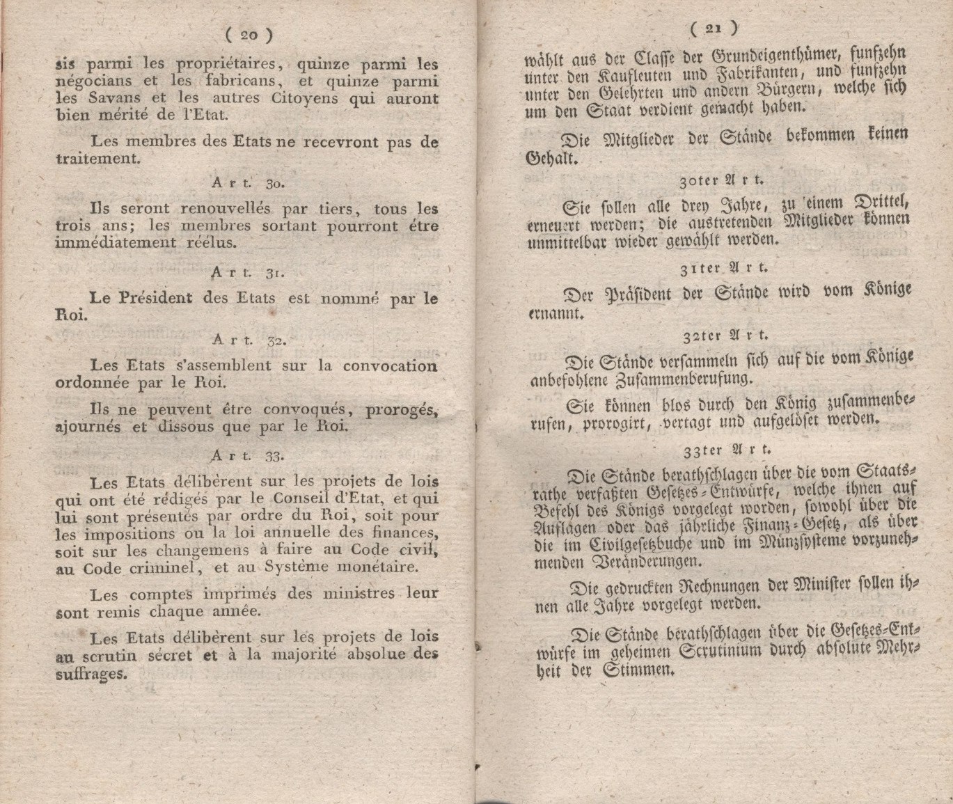 Die Constitution des Königreichs Westphalen, entworfen am 15.November 1807, erlassen  am 7. Dezember 1807.