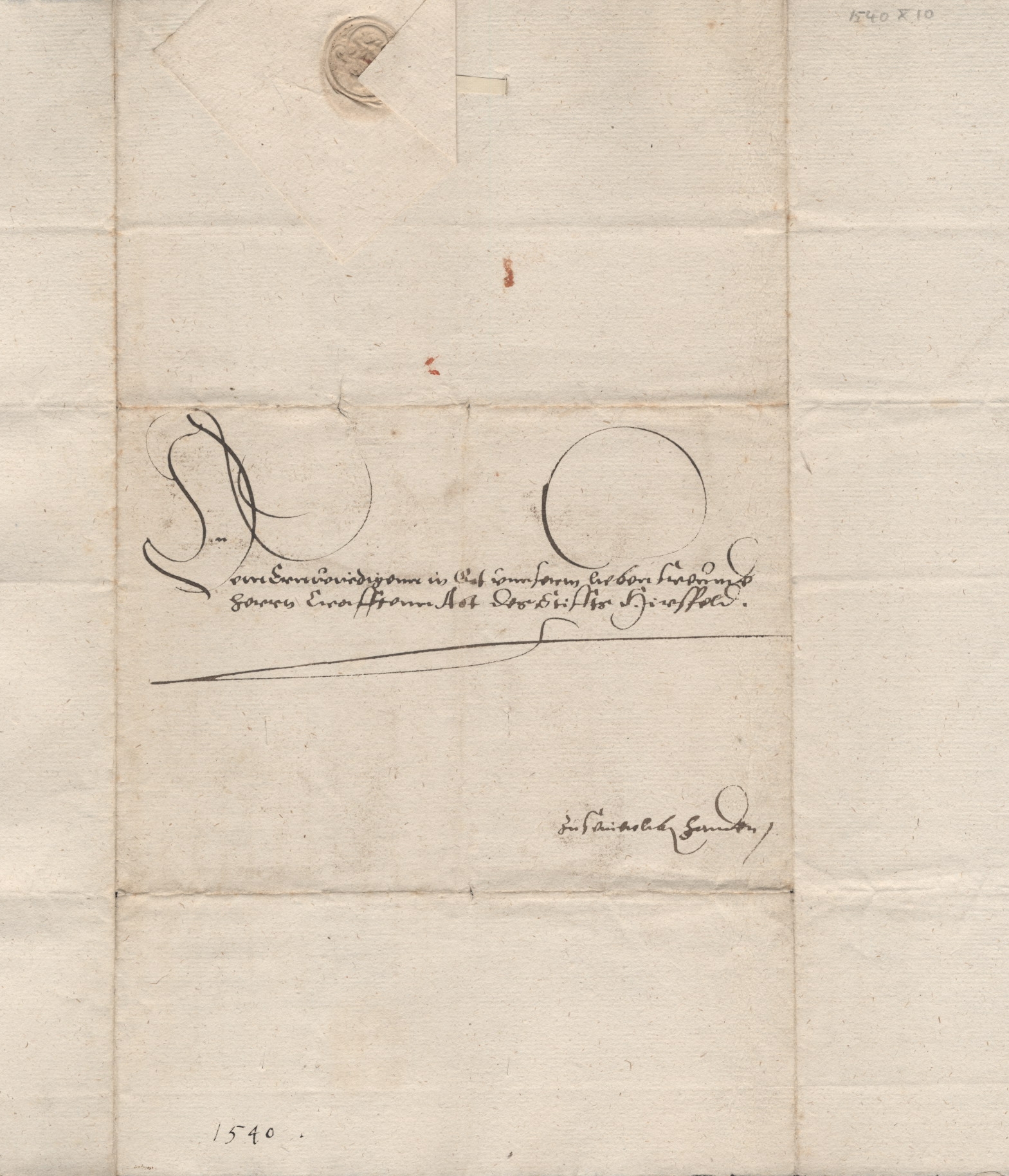 Ernennung des Grafen Friedrich v. Beichlingen, Chorbischofs zu Köln, zum Koadjutor am Stift Hersfeld durch Kaiser Karl V. und König Ferdinand, 1540