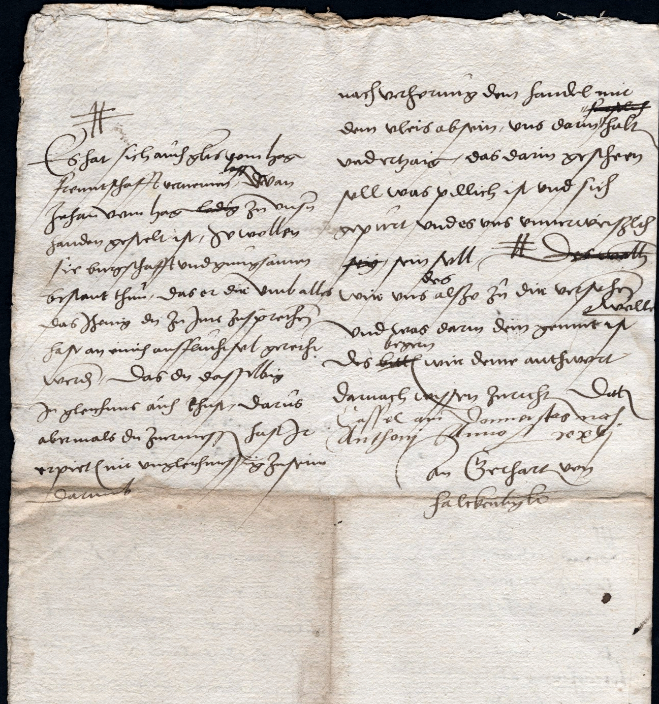 Vermittlung Landgraf Philipps und der Herzöge Erich u. Heinrich v. Braunschweig in den Auseinandersetzungen zwischen Gerhard v. Falkenberg und Johann v. Hagen u. a. wegen des Hauses Blankenau, 1526