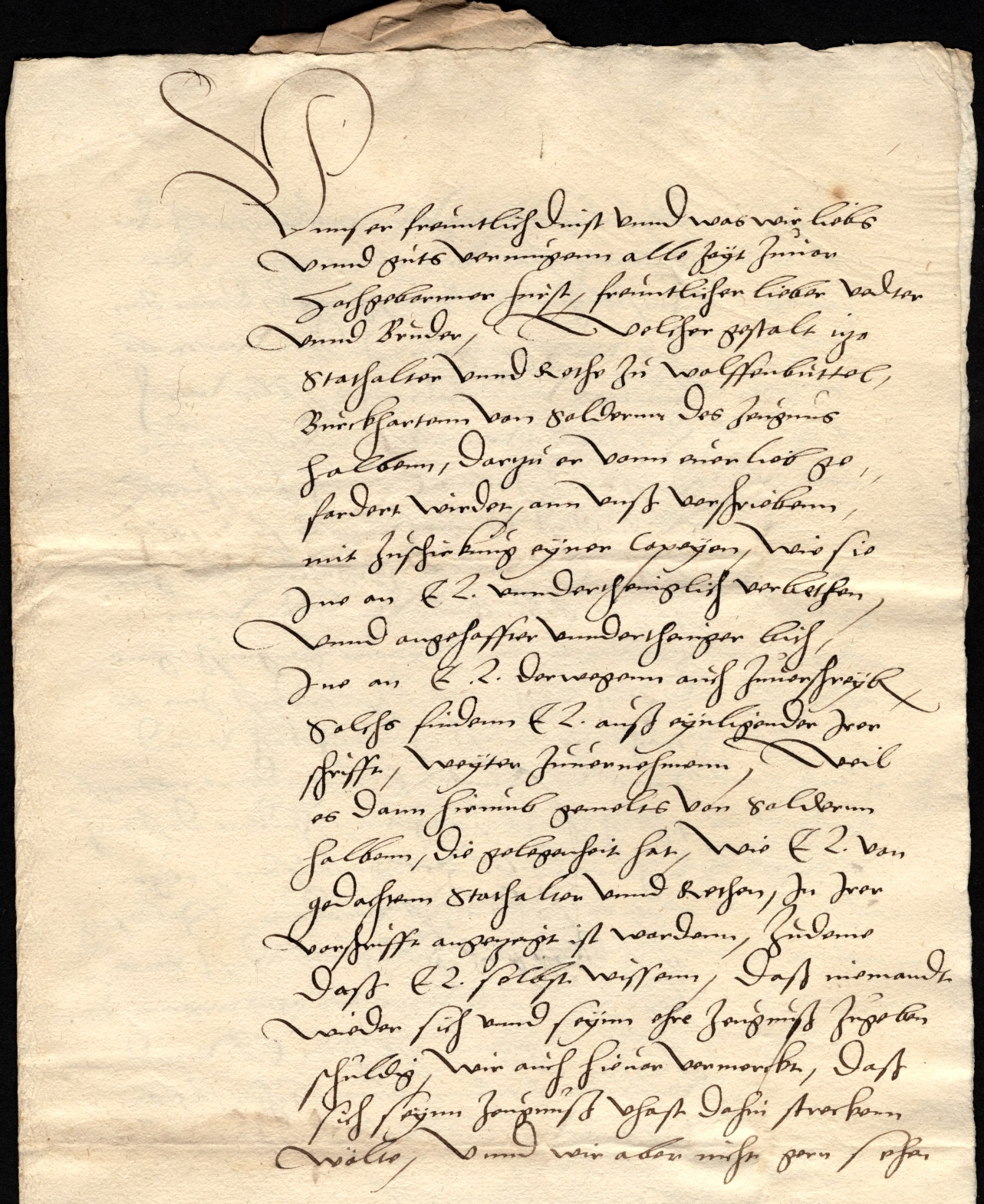 Konflikt des [Amtmanns zu Greene] Burkhard v. Saldern mit Landgraf Philipp wegen seiner Verbindungen zu Herzog Heinrich v. Braunschweig-Wolfenbüttel, 1542