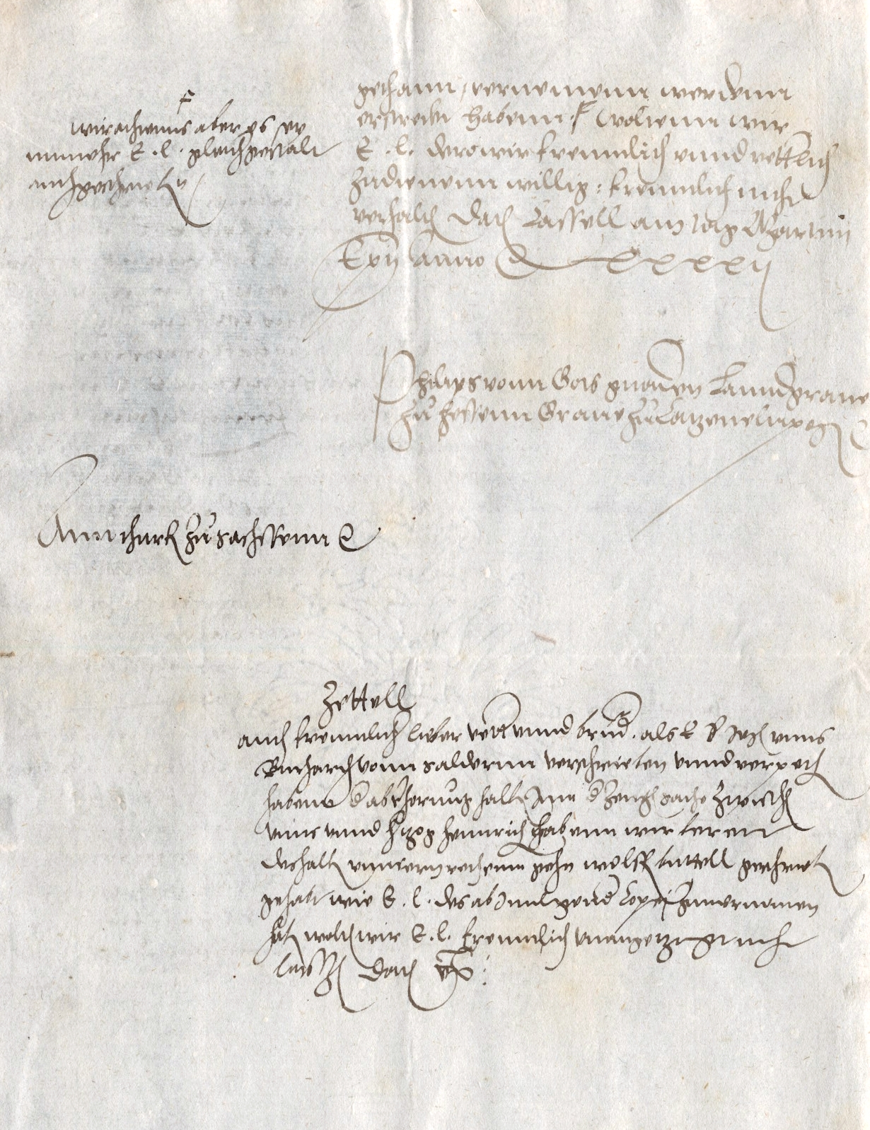 Konflikt des [Amtmanns zu Greene] Burkhard v. Saldern mit Landgraf Philipp wegen seiner Verbindungen zu Herzog Heinrich v. Braunschweig-Wolfenbüttel, 1542