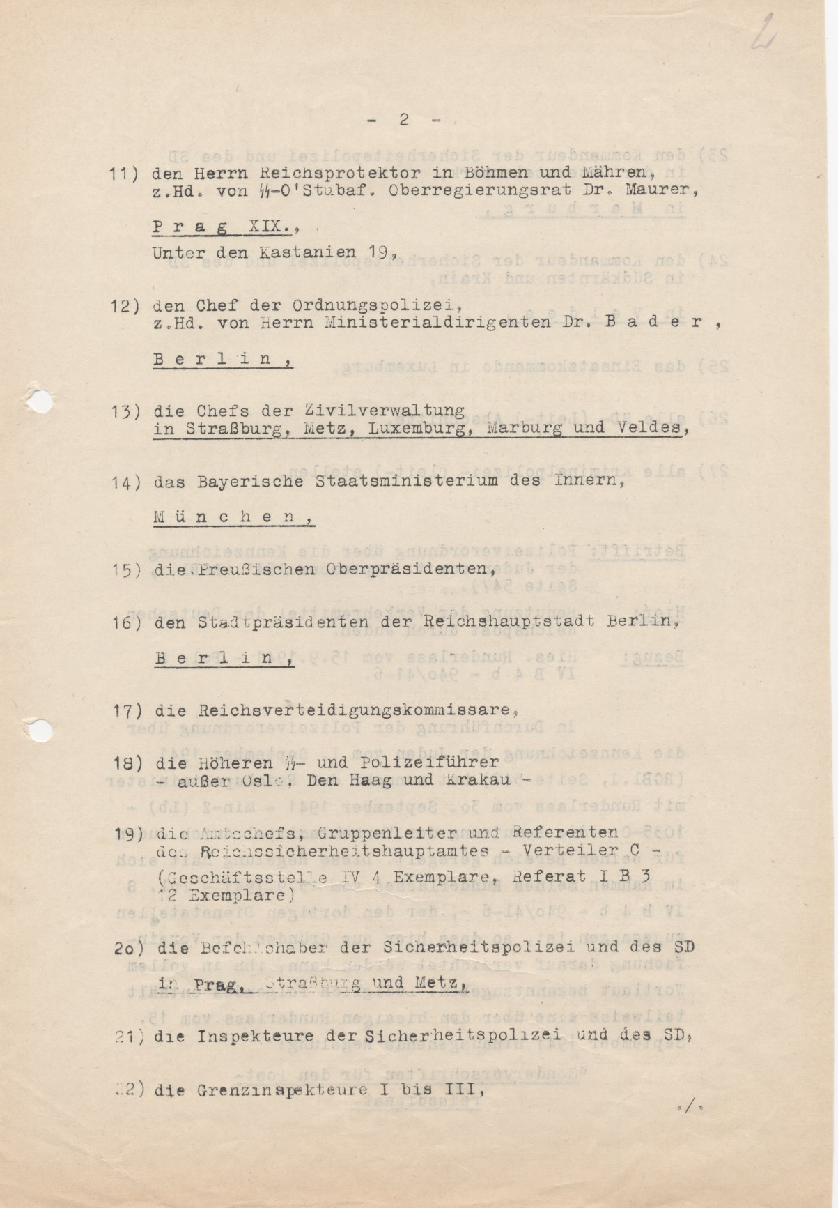 Schreiben des Reichsministers des Inneren, betreffend der Nutzung von Verkehrsmitteln der Reichspost durch Juden, Berlin 16.10.1941