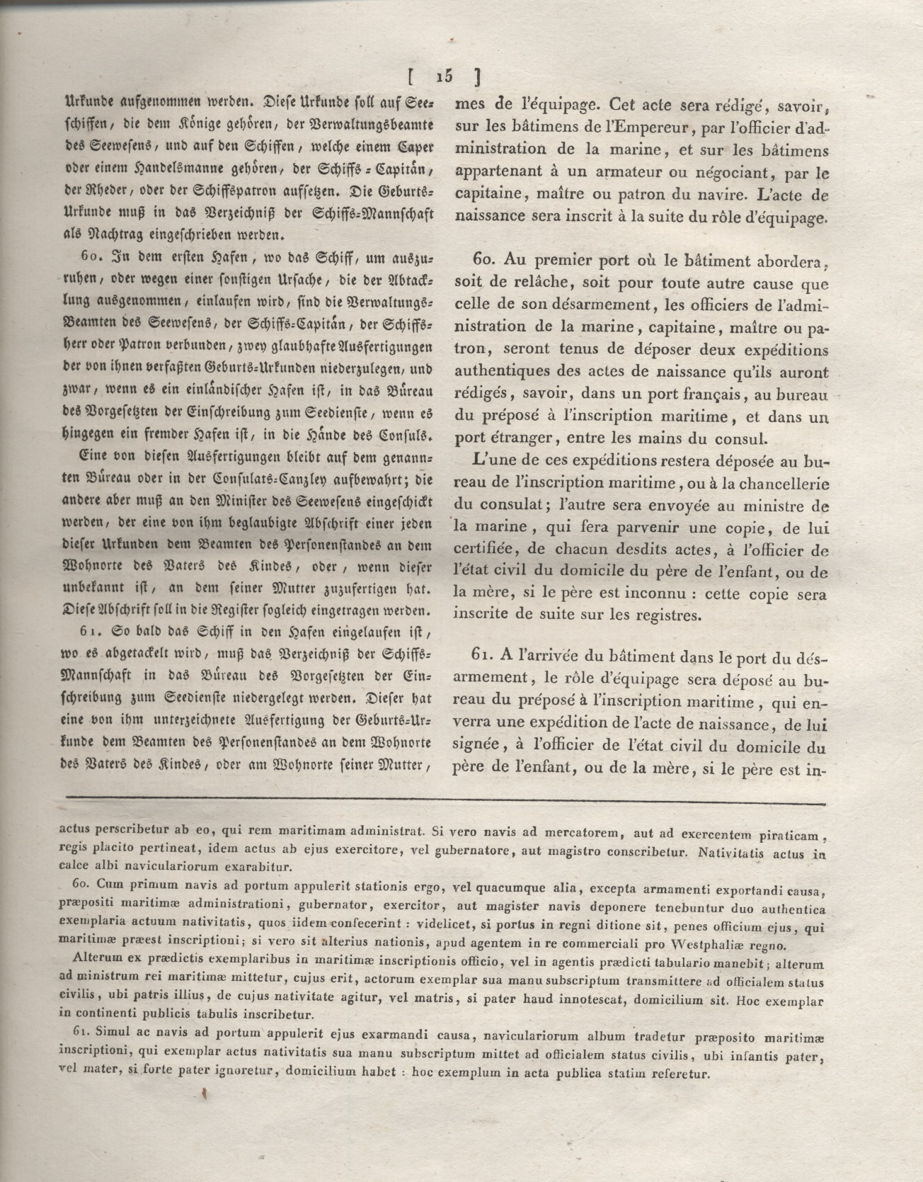 3. Auszug aus dem Code Napoléon: Erstes Buch. Von den Personen. Zweyter Titel. Von den Urkunden des Personenstandes. Zweytes Kapitel. Von den Geburts-Urkunden.