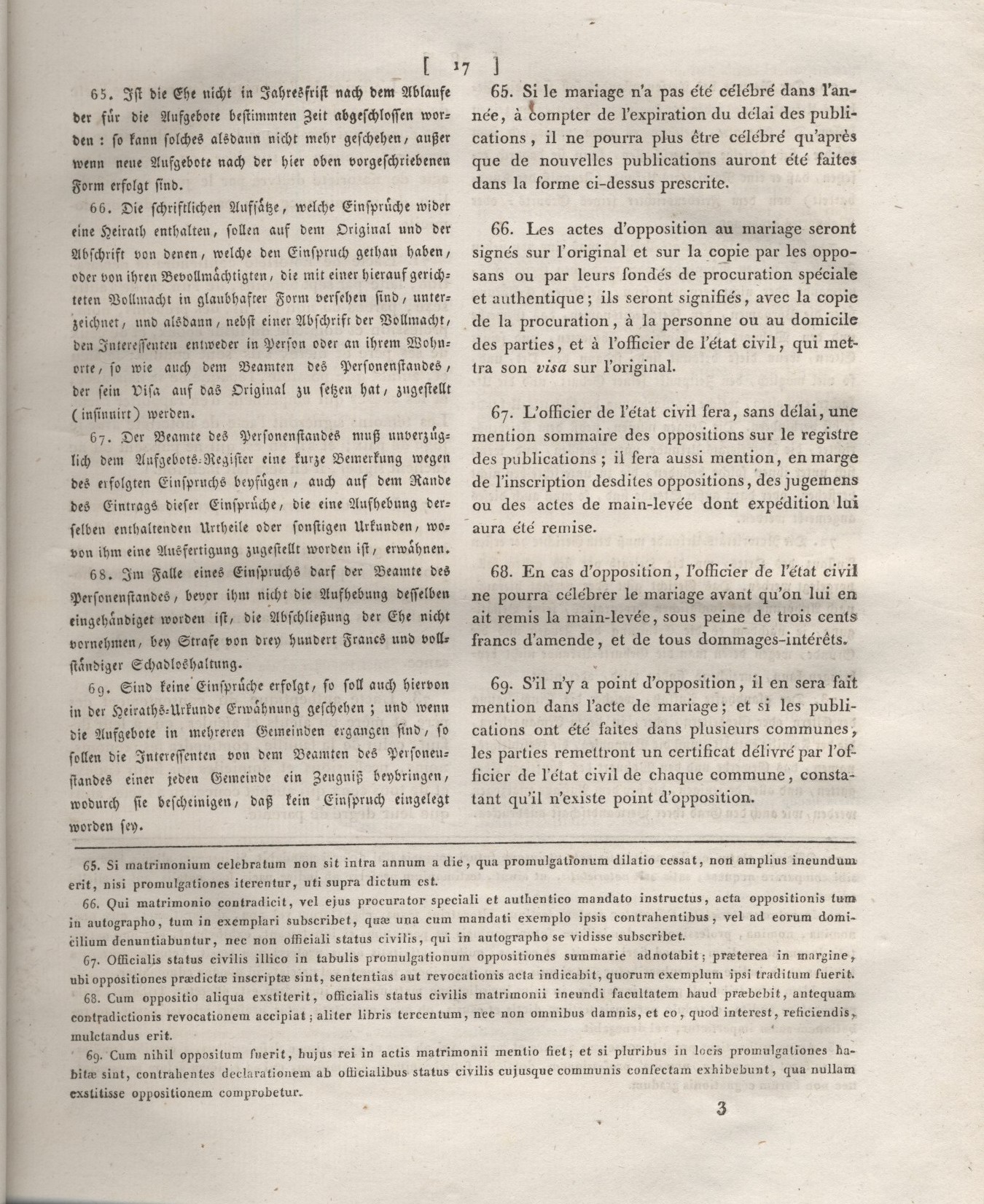 4. Auszug aus dem Code Napoléon: Erstes Buch. Von den Personen. Zweyter Titel. Von den Urkunden des Personenstandes. Drittes Kapitel. Von den Heiraths-Urkunden.