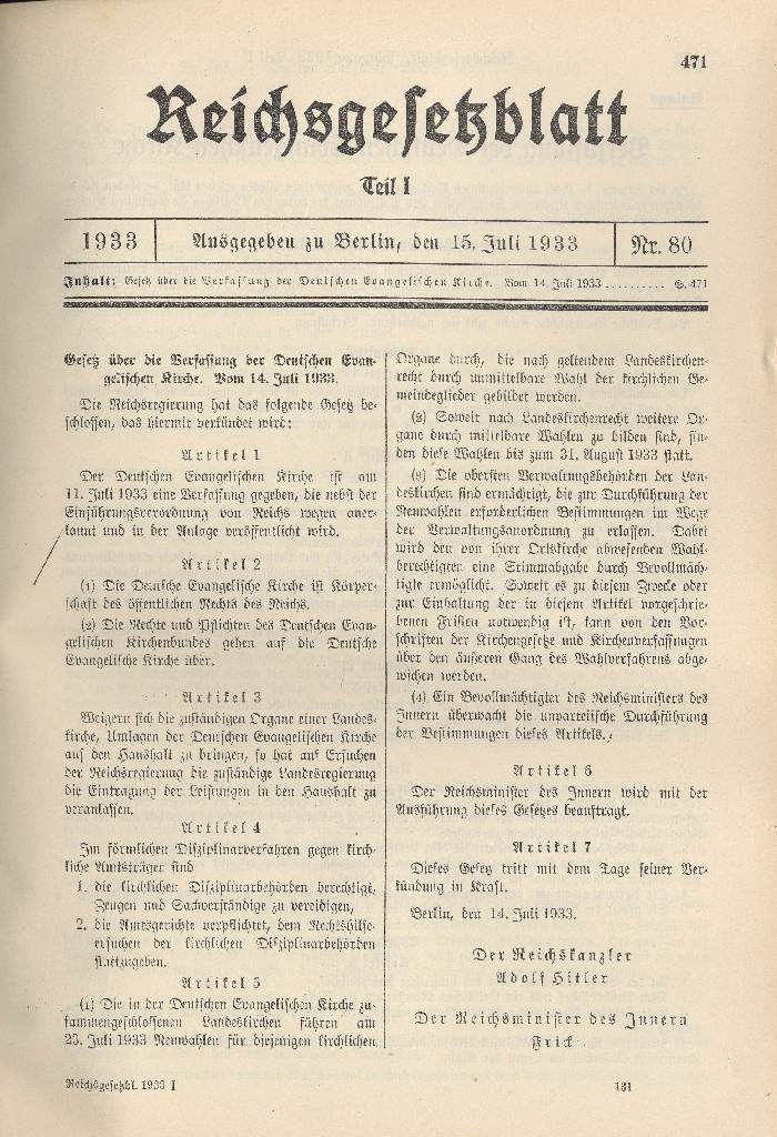 Gesetz über die Verfassung der Deutschen Evangelischen Kirche