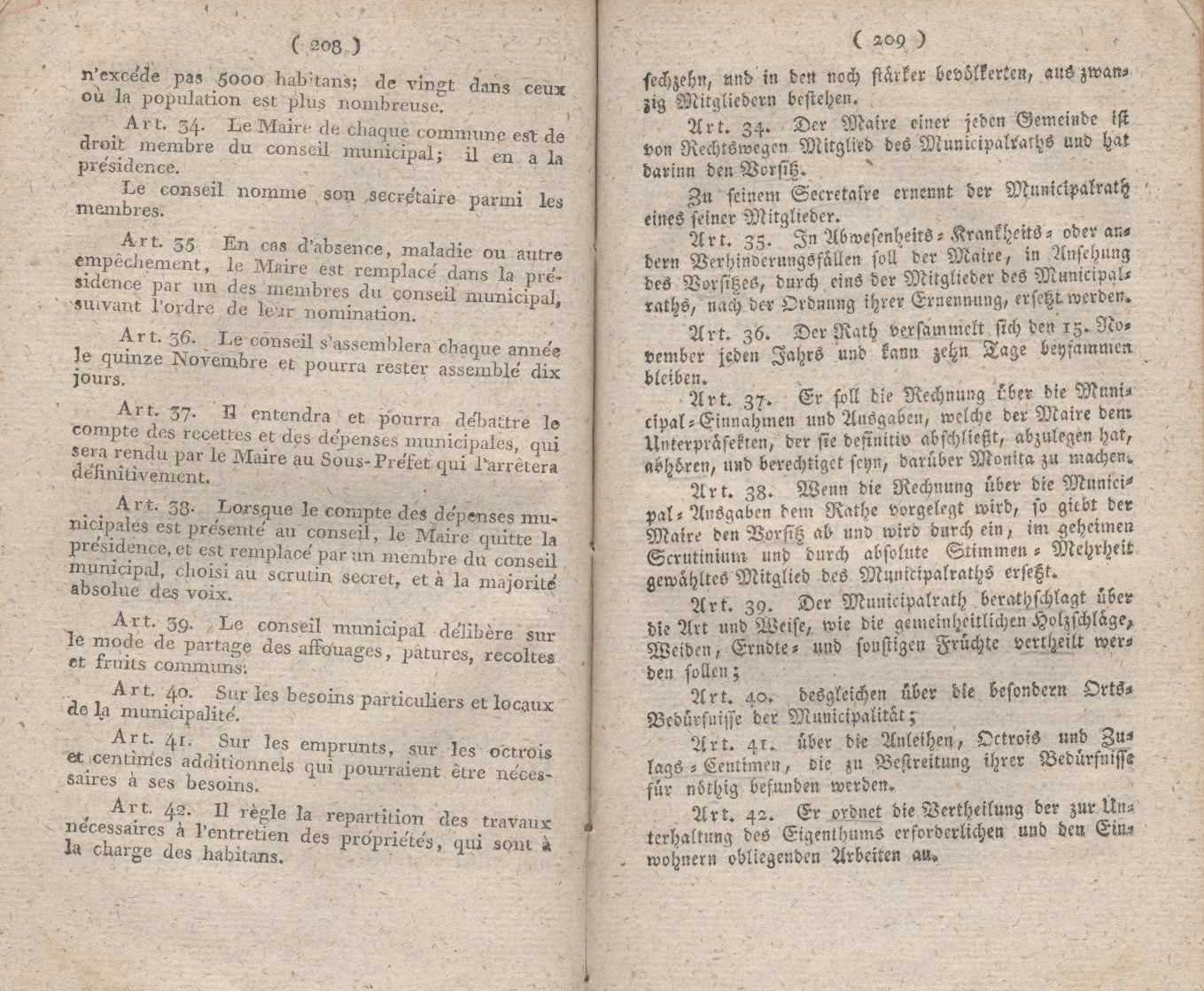 Königliches Dekret vom 11. Januar 1808, die Verwaltungs-Ordnung enthaltend.