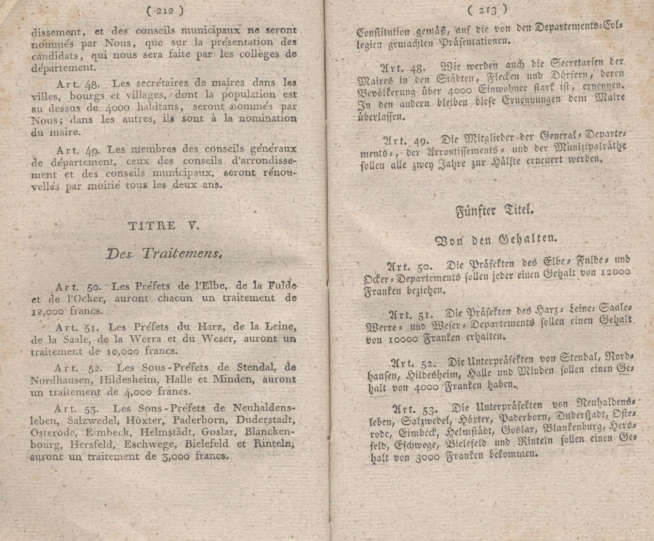 Königliches Dekret vom 11. Januar 1808, die Verwaltungs-Ordnung enthaltend.