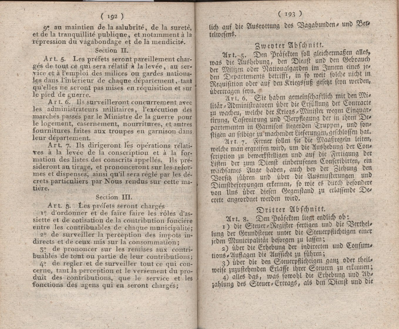 Königliches Dekret vom 11. Januar 1808, die Verwaltungs-Ordnung enthaltend.