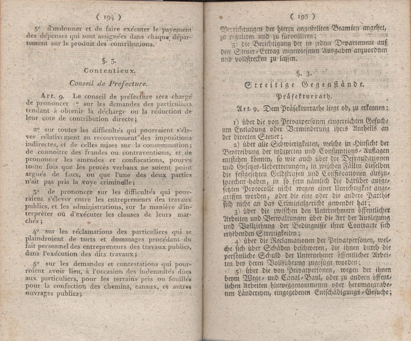 Königliches Dekret vom 11. Januar 1808, die Verwaltungs-Ordnung enthaltend.