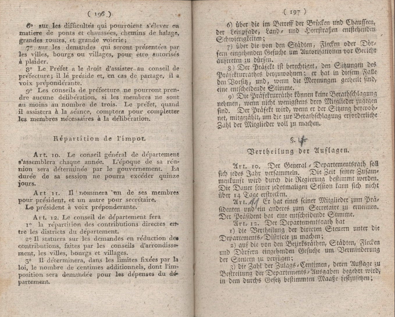Königliches Dekret vom 11. Januar 1808, die Verwaltungs-Ordnung enthaltend.