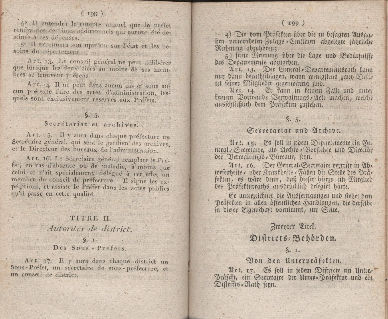 Königliches Dekret vom 11. Januar 1808, die Verwaltungs-Ordnung enthaltend.