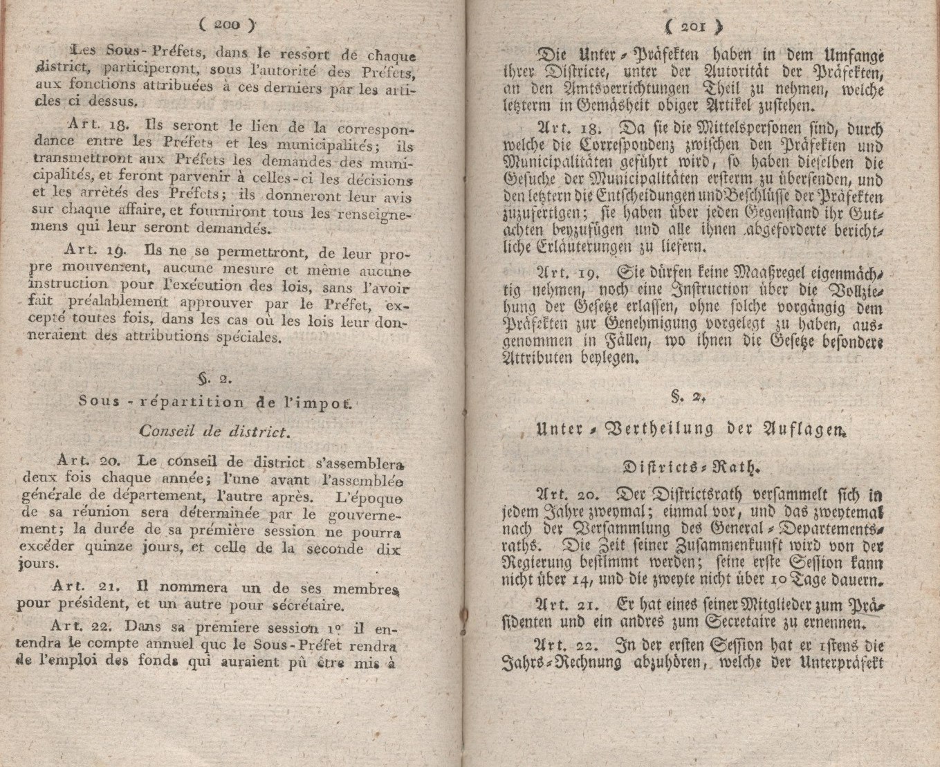 Königliches Dekret vom 11. Januar 1808, die Verwaltungs-Ordnung enthaltend.