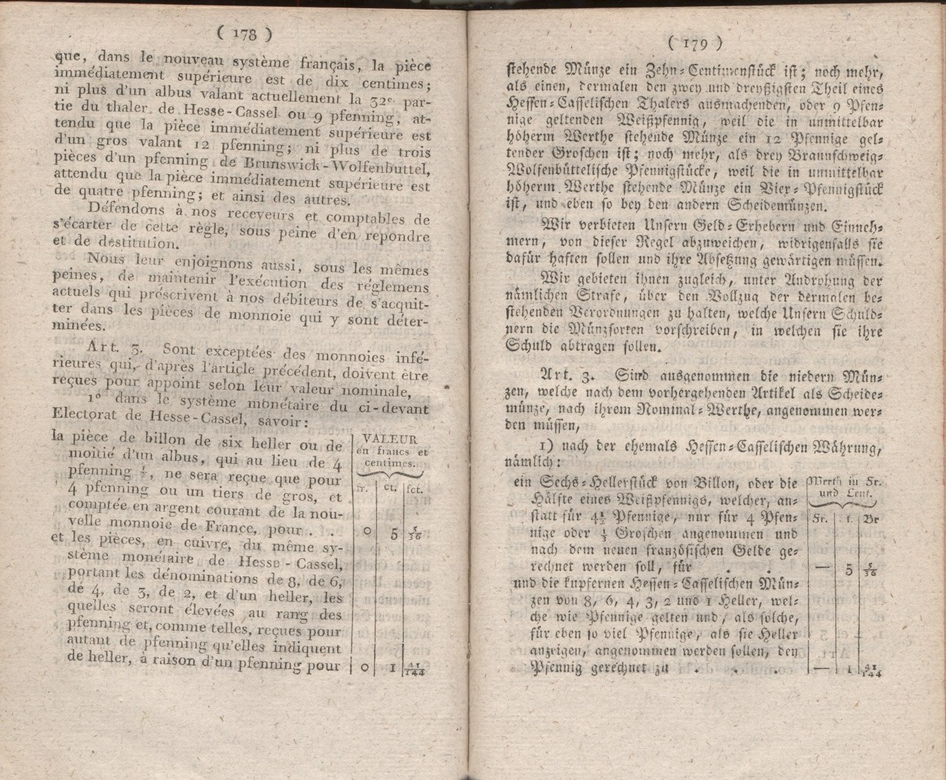Königliches Dekret vom 11. Januar 1808, wodurch der Werth der im Königreiche Westphalen coursierenden Münzen bestimmt, und die Strafen wegen des Nachmachens dieser Münzen festgesetzt werden.