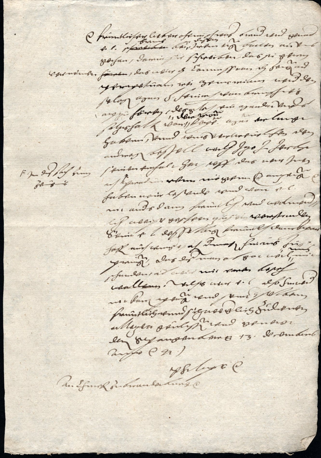 Schreiben des Markgrafen Joachim zu Brandenburg über die vom Kaiser an Landgraf Philipp verliehene Kommission über die Zeugenvernehmung gegen Herzog Heinrich von Braunschweig und das Mandat in Salzwerkssachen, 1541