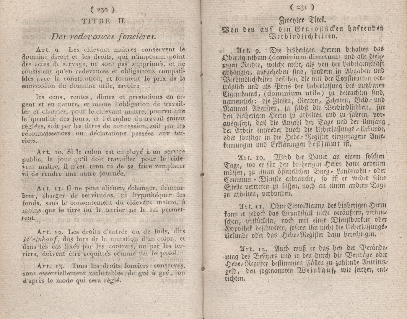 Königliches Dekret vom 23. Januar 1808, welches eine Erläuterung des 13. Artikels der Constitution enthält, der die Leibeigenschaft aufhebt