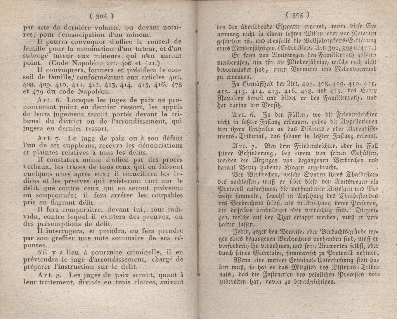 Königliches Dekret vom 27. Januar 1808, welches die Verfassung der Gerichtshöfe enthält.