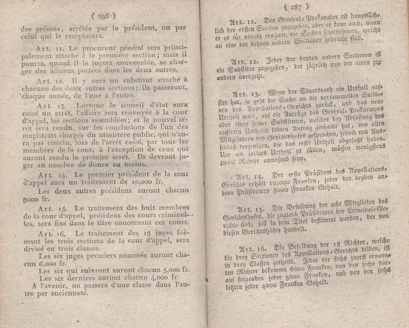 Königliches Dekret vom 27. Januar 1808, welches die Verfassung der Gerichtshöfe enthält.