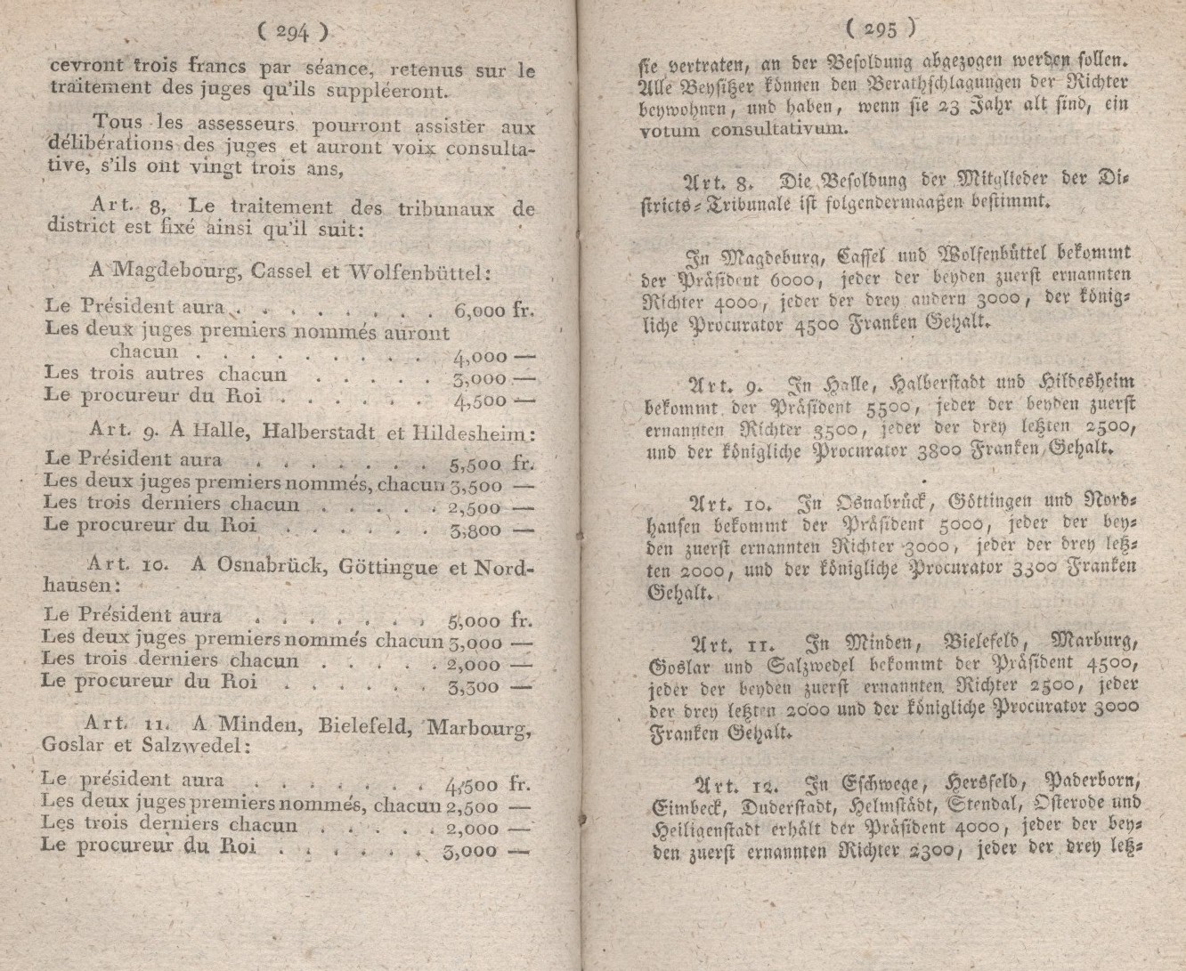 Königliches Dekret vom 27. Januar 1808, welches die Verfassung der Gerichtshöfe enthält.