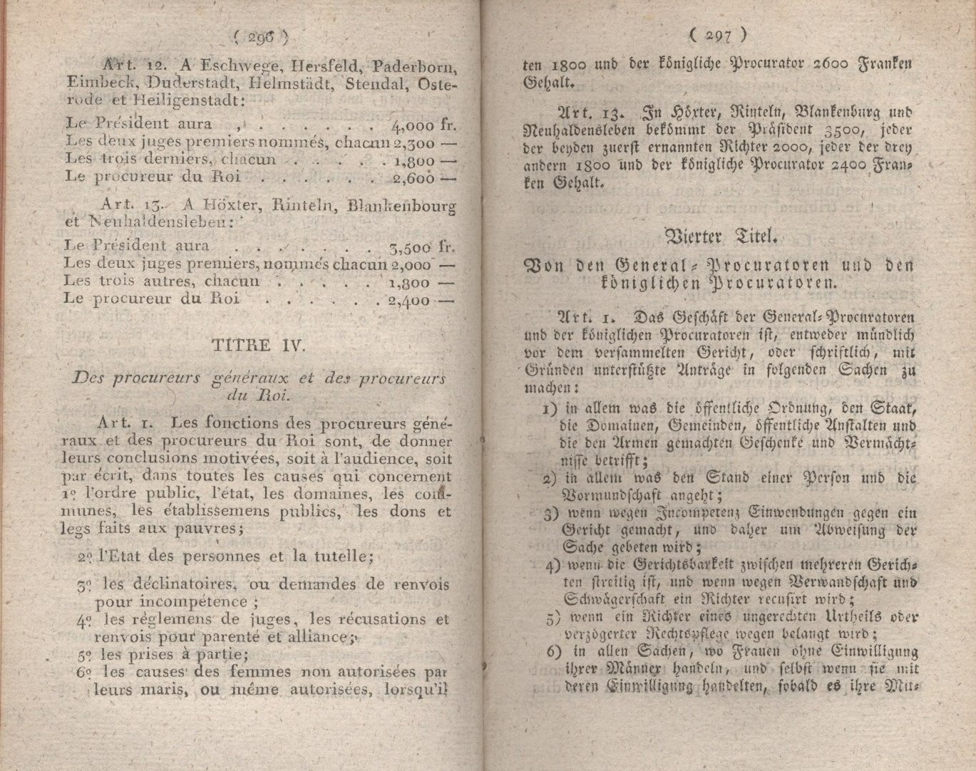 Königliches Dekret vom 27. Januar 1808, welches die Verfassung der Gerichtshöfe enthält.