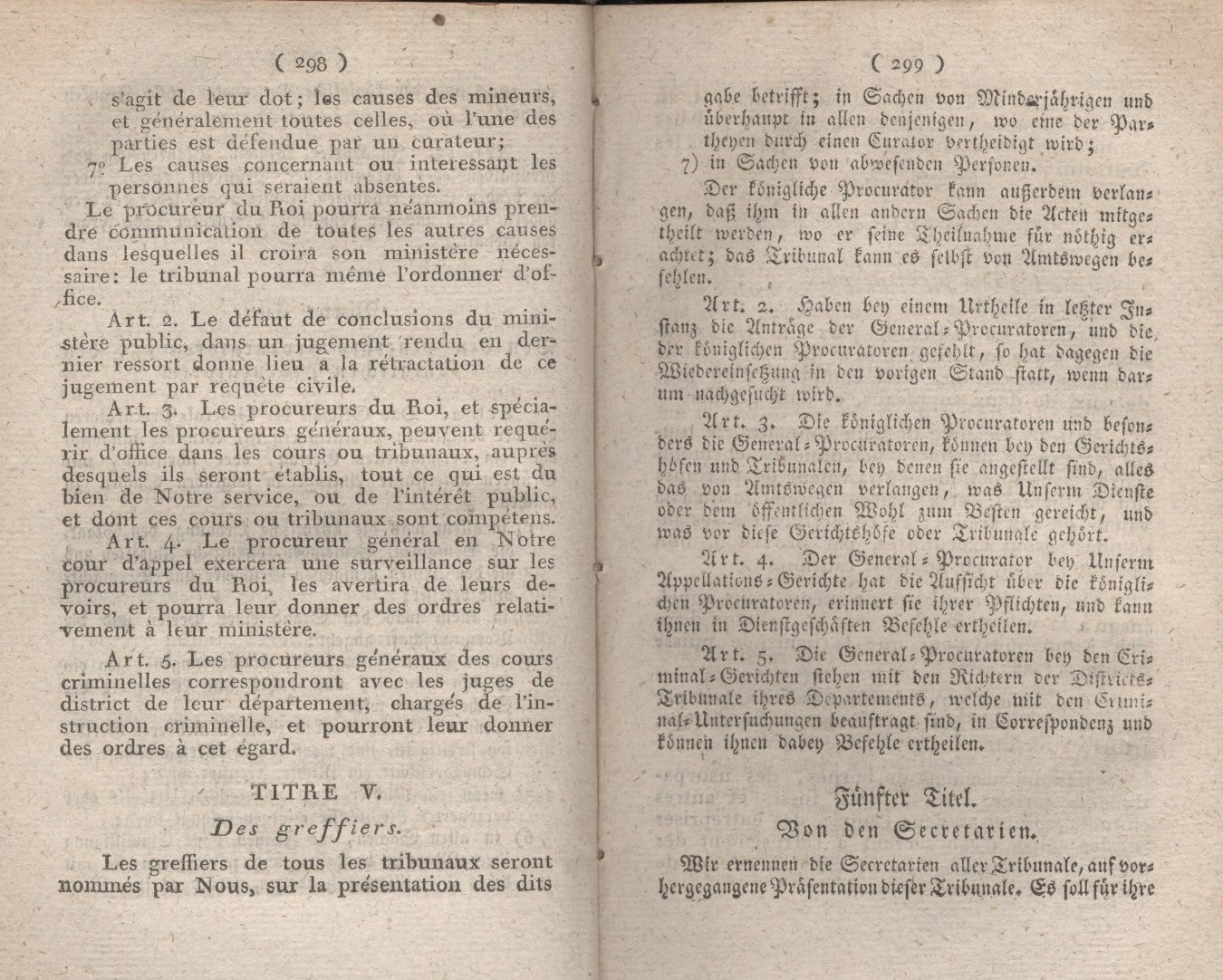 Königliches Dekret vom 27. Januar 1808, welches die Verfassung der Gerichtshöfe enthält.