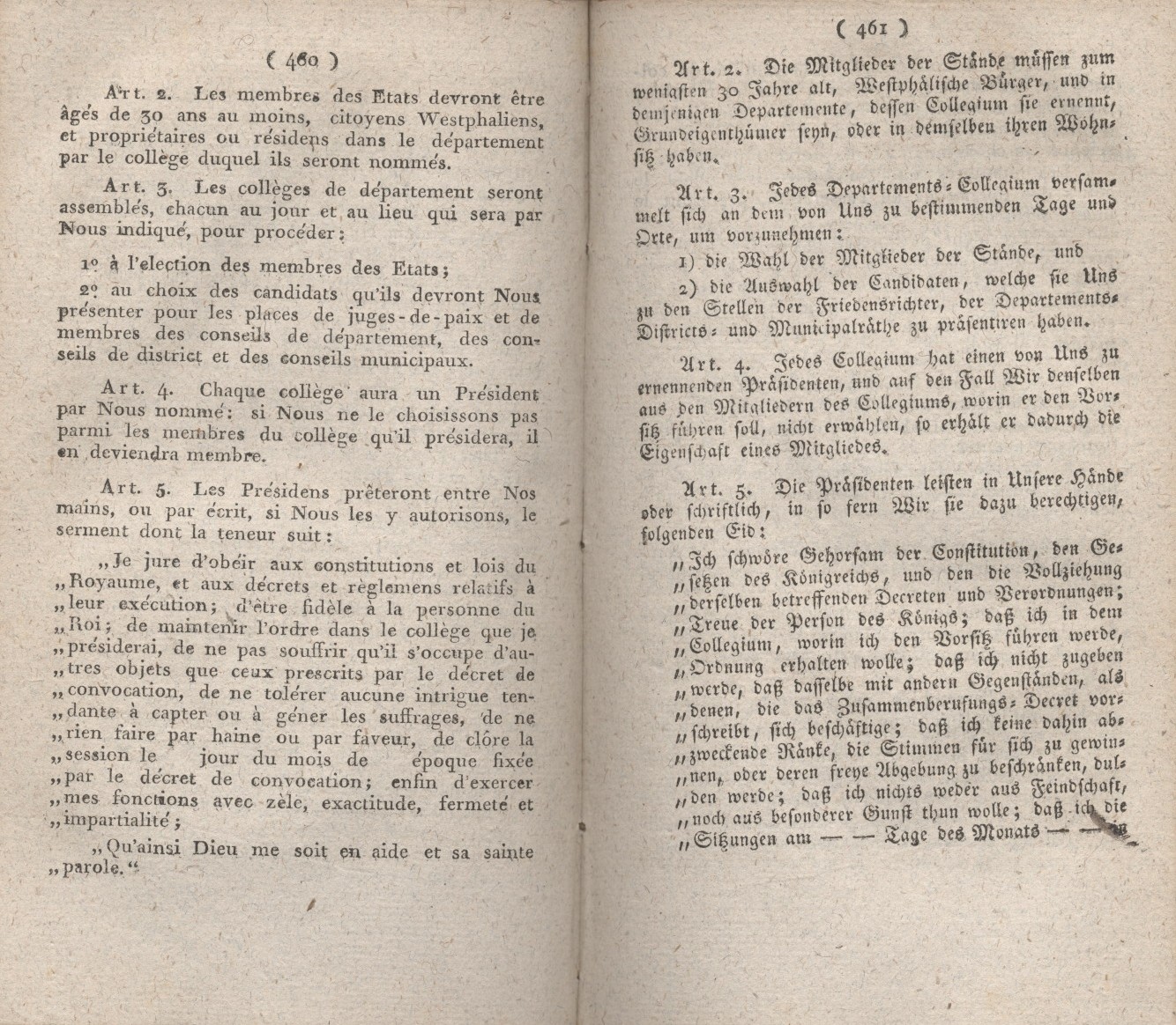Königliches Dekret vom 18. März 1808, welches die Verrichtung der Wahl-Collegien des Königreichs, wie auch die Art und Weise, wie sie gehalten werden sollen, bestimmt.